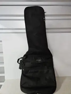 FENDER® PADDED ELECTRIC GUITAR CARRY CASE GIG BAG BLACK SOFT SHELL DOUBLE STRAP