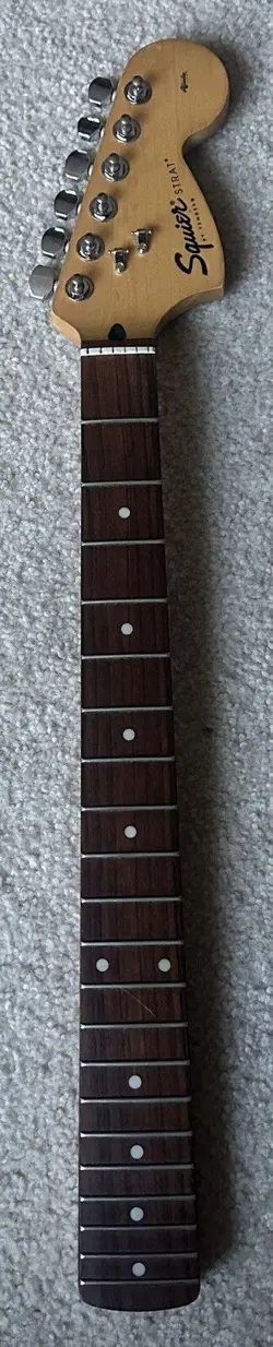 2002 FENDER SQUIER AFFINITY STRATOCASTER NECK 70'S STYLE HEADSTOCK W/ UPGRADES!