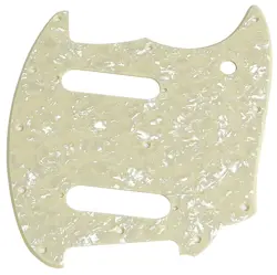 CUSTOM FOR FENDER OFFSET SERIES MUSTANG STYLE GUITAR PICKGUARD,1 PLY CREAM PEARL