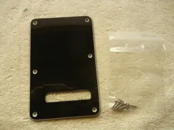 GENUINE FENDER STRATOCASTER STRAT BACKPLATE TREMOLO COVER 3 PLY BLACK   SCREWS