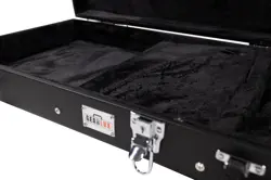 RECTANGULAR BASS GUITAR HARD CASE - BLACK, FITS FENDER PRECISION/JAZZ BASS, AND 