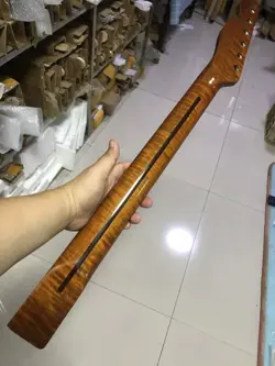 22 FRET TIGER ROASTED FLAME MAPLE ELECTRIC GUITAR NECK FOR DIY FENDER TL TELE