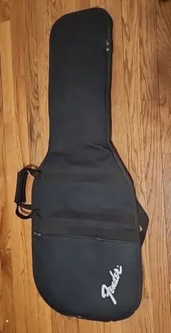 FENDER PADDED ELECTRIC GUITAR CARRY CASE GIG BAG SOFT SHELL DOUBLE STRAP BLACK