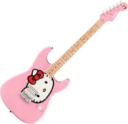 SQUIER BY FENDER LIMITED EDITION HELLO KITTY STRATOCASTER POPLAR PINK