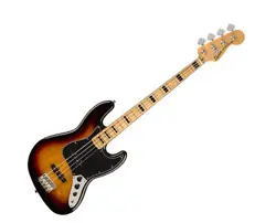 USED SQUIER CLASSIC VIBE '70S JAZZ BASS - 3-COLOR SUNBURST W/ MAPLE FB