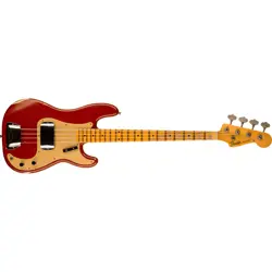 FENDER CUSTOM SHOP LIMITED EDITION P-JAZZ BASS RELIC, AGED CIMARRON RED