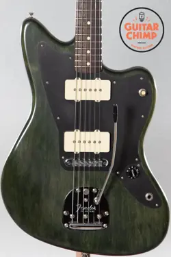 2011 FENDER THURSTON MOORE JAZZMASTER FOREST GREEN TRANSPARENT