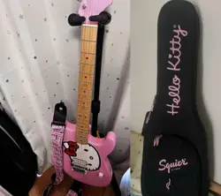 SQUIER BY FENDER LIMITED HELLO KITTY STRATOCASTER ELECTRIC GUITAR PINK CASE JPN