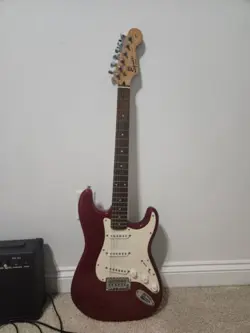 FENDER SQUIER STRAT RED ELECTRIC GUITAR