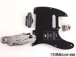 USA FENDER ULTRA II TELE LOADED PICKGUARD, NOISELESS S-1 TELECASTER BLACK