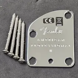 FENDER AMERICAN PROFESSIONAL II USA CHROME NECK PLATE STRAT TELE ELECTRIC GUITAR