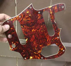 AGED PICKGUARD FOR 62 FENDER JAGUAR BROWN TORTOISE SHELL CELLULOID TOP