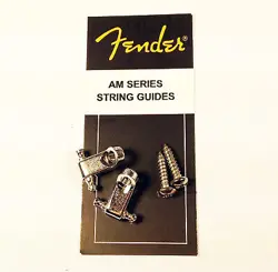 GENUINE FENDER AMERICAN SERIES STRAT/TELE GUITAR STRING GUIDES - CHROME W/SCREWS
