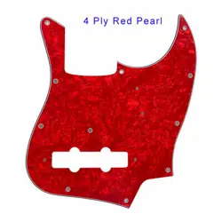 FOR FENDER 11 HOLES 4 STRING MIJ JANPAN JAZZ BASS GUITAR PICKGUARD,RED PEARL