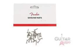 GENUINE FENDER CHROME GUITAR PICKGUARD MOUNTING SCREWS - PACKAGE OF 24