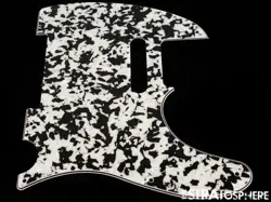 *NEW BLACK/WHITE AGATE TELECASTER PICKGUARD FOR FENDER USA STANDARD TELE 8 HOLE
