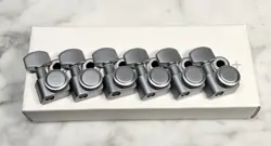 NOS SCHALLER LOCKING TUNERS FOR FENDER STRAT/TELE GUITARS, 2-PIN, SATIN FINISH