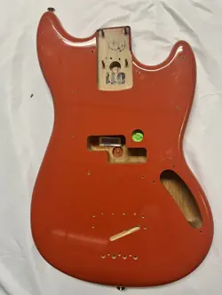 FENDER VINTERA 60S MUSTANG BASS BODY, GUITAR PARTS ALDER FIESTA RED