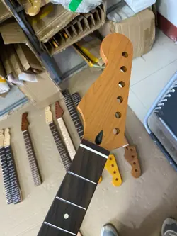 22 FRET YELLOW  MATTE MAPLE ELECTRIC GUITAR NECK FOR FENDER STRAT REPLACE