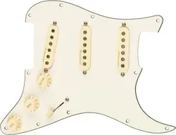 FENDER PRE-WIRED STRAT PICKGUARD VINTAGE NOISELESS WHITE BLACK WHITE