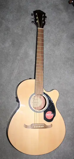 FENDER FA-135CE ACOUSTIC-ELECTRIC GUITAR WITH CASE - NATURAL