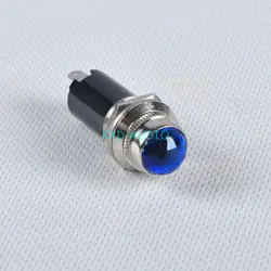 1PC BRASS INDICATOR LED PILOT LIGHT BLUE BULB LAM FOR TUBE AMPLIFIER
