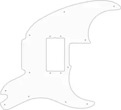WD CUSTOM PICKGUARD FOR FENDER PAWN SHOP '72 #04 WHITE/BLACK/WHITE