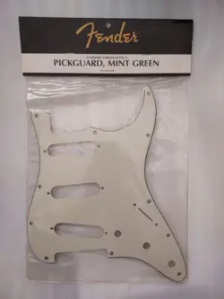 NEW GENUINE FENDER 11-HOLE STRAT PICKGUARD - MINT GREEN, 099-2144-000