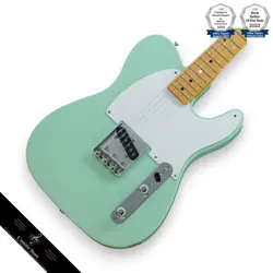 FENDER 70TH ANNIVERSARY ESQUIRE SURF GREEN ELECTRIC GUITAR -  JP