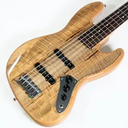 FENDER FSR MADE IN JAPAN HYBRID II JAZZ BASS V MYRTLE TOP ALDER BACK NATURAL