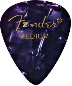 FENDER PREMIUM CELLULOID 351 SHAPE PICKS, MEDIUM, PURPLE MOTO, 12-PACK