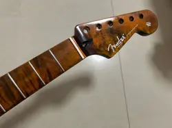 22 FRET STRAT ELECTRIC GUITAR NECK GLOSS FLAME MAPLE FOR DIY FENDERS REPLACEMENT