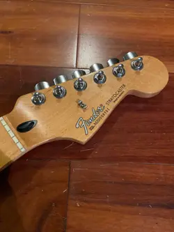 2000 FENDER STRAT NECK MAPLE STANDARD STRATOCASTER TUNERS PLATE
