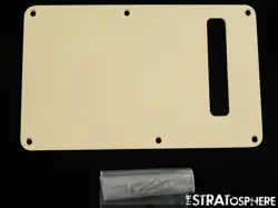 USA FENDER CUSTOM SHOP CLASSIC STRAT TREMOLO BACK COVER AGED PARCHMENT 