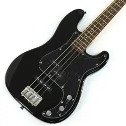 SQUIER BY FENDER AFFINITY PRECISION BASS PJ BLACK USED POPLAR BODY W/SOFT CASE