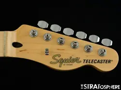FENDER SQUIER AFFINITY SERIES TELECASTER NECK + TUNERS, PARTS FOR TELE MN MAPLE.