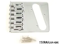 LEFTY FENDER PLAYER II TELECASTER TELE BRIDGE, CHROME 6-SADDLE MODERN