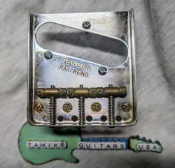 LIGHTLY AGED RELIC FENDER  TELECASTER BRIDGE /W BRASS SADDLES + HARDWARE 