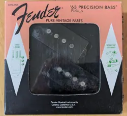 FENDER PURE VINTAGE '63 PRECISION BASS PICKUP - BLACK (0992241000) NEW