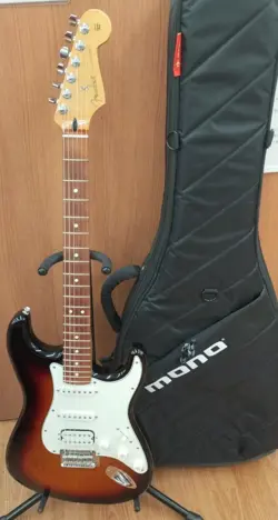 FENDER PLAYER STRATOCASTER ELECTRIC GUITAR WITH GIG BAG - MAPLE NECK, USED