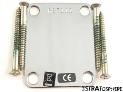 FENDER USA CUSTOM SHOP 1960 CLOSET CLASSIC STRAT NECK PLATE CHROME GUITAR PARTS