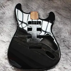 BLACK ELECTRIC GUITAR ALDER HSS BODY FOR FENDER STRATOCASTER GUITAR