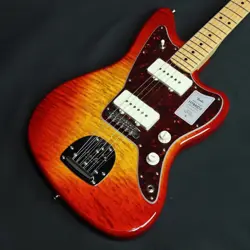 FENDER: 2024 COLLECTION MIJ HYBRID II JAZZMASTER MAPLE FB FLAME SUNSET