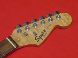 FENDER SQUIER AFFINITY STRATOCASTER LOADED GUITAR NECK FLAME MAPLE HEADSTOCK
