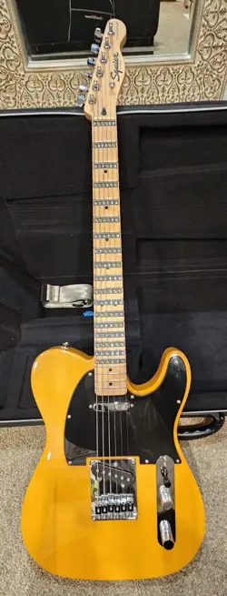 FENDER SQUIER SONIC TELECASTER ELECTRIC GUITAR, BUTTERSCOTCH BLONDE, MAPLE NECK