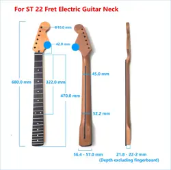 ELECTRIC GUITAR NECK 22 FRET ROASTED MAPLE WITH LOGO FOR FENDER STRAT GUITAR