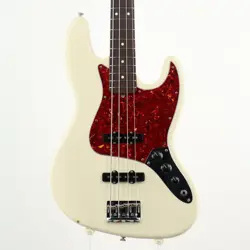 FENDER USA AMERICAN PRO JAZZ BASS OLYMPIC WHITE USED 2019 ALDER BODY W/HARD CASE