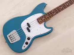 2000 FENDER MUSTANG BASS MB98-70SD SHORT SCALE '66 VINTAGE REISSUE DAPHNE BLUE