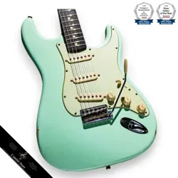 FENDER CUSTOM SHOP 1960 STRATOCASTER RELIC SURF GREEN 2011 ELECTRIC GUITAR