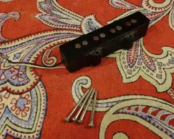 VINTAGE 1974 FENDER JAZZ BASS NECK PICKUP W/ ORIGINAL COVER & SCREWS